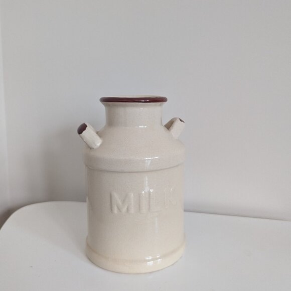 COUNTRY COW FARM VINTAGE CERAMIC MILK JUG VASE - Picture 2 of 3